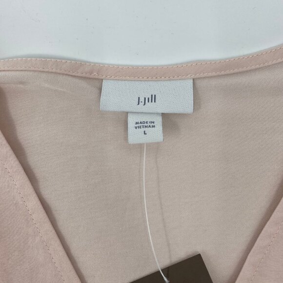 J. Jill Pink V-Neck 3/4 Sleeve Blouse | Size L - Picture 7 of 7